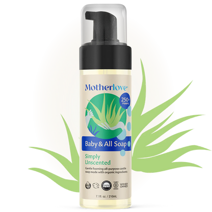 Baby & All Non-Toxic Foaming Castille Soap - Unscented, presentación en 5.7 fl oz