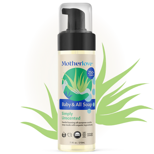 Baby & All Non-Toxic Foaming Castille Soap - Unscented, presentación en 5.7 fl oz